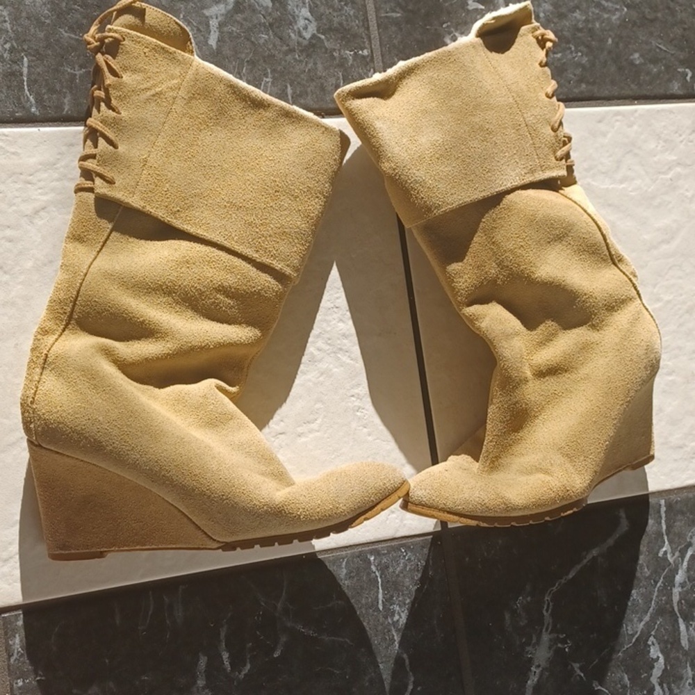 Colin Stuart Suede (Leather) Wedge Boots